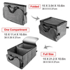 Foldable SUV Front Back Seat Storage Container Collapsible 3-Compartment Cargo Trunk Storage Organizer with Multiple Pocket