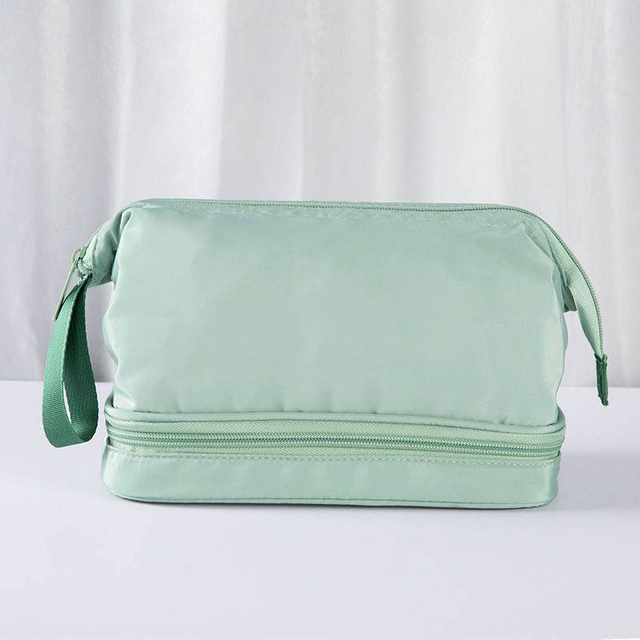 New Design Fashionable Double Layer Cosmetic Bag Travel Bags Make Up Girl Custom Toiletry Bag Mens
