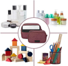 Women Red Polyester Toiletry Bag Set Custom Color Personal Label Logo Makeup Sets Cosmetic Bags Make Up Zipper Pouch
