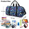 Girls Sublimation Sport Gym Duffel Bag Kids Travel Overnight Weekend Duffle Bag for Children Weekender Bags for 5-7 Years