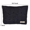 Promotional Black Canvas Makeup Organizer Custom Private Label Cosmetic Bag Travel Toiletry Bags Make Up Pouches For Women