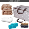 Durable Waterproof Polyester Home Quilt Bedding Clothes Toys Organizer Zipper Bag Reusable Large Storage Packing Bag