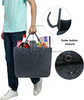 Large Felt Tote Bag For Women Durable Handle Stand Up Reusable Grocery Shopping Bag Utility Tote for School Beach Travel