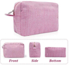 Bulk OEM Manufacturer Canvas Make Up Organizer Wash BagTravel Toiletry Cosmetic Bag with Zipper