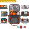 Top Quality Double Layer Lunch Cooler Bag Two Compartment Cooler Bag Tote Compression Ice Cooler for Picnic Travel Beach