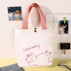 Small Size Reusable Cheap Price Cotton Canvas Tote Shopping Bag with Custom Printed Logo for Girls