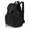 Black Cotton Canvas Backpack Drawstring Bag Wholesale Cheap Price Back Pack Canvas for Men Women Custom Logo