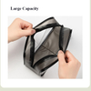 Promotional Portable Clear Makeup Bag Water Resistant Pvc Cosmetic Bag Organizer Transparent Travel Storage Pouch