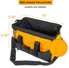 Heavy Duty Wide Mouth Storage Electrician Tool Bag Plumbing Tools Organizer Storage with Padded Adjustable Shoulder Strap