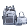 Heavy Duty Clear School Backpack Bags Transparent Black Backpack for Work Travel
