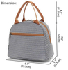 Wholesale Striped Custom Pincic School Kids Women Men Travel Sport Fish Cooler Bag Insulated Handbag Tote Lunch Bag