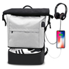 Anti-theft Roll Top Casual Sport Backpack Large Capacity Travel Bag With Shoe Compartment