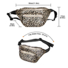 Leopard Fanny Packs PU Leather Bumbag Women Belt Bag Cute Waist Pack with Adjustable Belt for Rave, Festival, Travel, Party