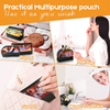 3 Pcs Set Travel Laser Clear PVC Leather Cosmetic Bag Makeup Organizer Pouch For Women, Water-Resistant