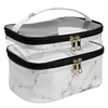 Private Label Portable Clear Cosmetic Storage Bag Waterproof Large Double Layer Travel Makeup Bag for Women Girls