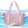 Water Resistant Large Travel Tote Bag Expandable Fashion Pink Color Women Duffel Bag