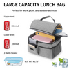 Large 2 Compartment Insulated Lunch Bag Men Women cans Cooler Tote Bag Soft Leakproof Liner Milk Box For Work