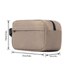 Custom Men Makeup Bag Cosmetic Organizer Toiletry Bag Canvas Dopp Kit Bag With Leather Handle