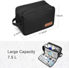 Large Travel Toiletry Organizer Bag for Men Water Resistant Dopp Kit Shaving Bag for Toiletries Cosmetics with Leather Logo