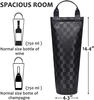 Insulated Wine Carrier Tote One Bottle Travel Padded Wine Carrying Cooler Bag with Handle And Adjustable Shoulder Strap