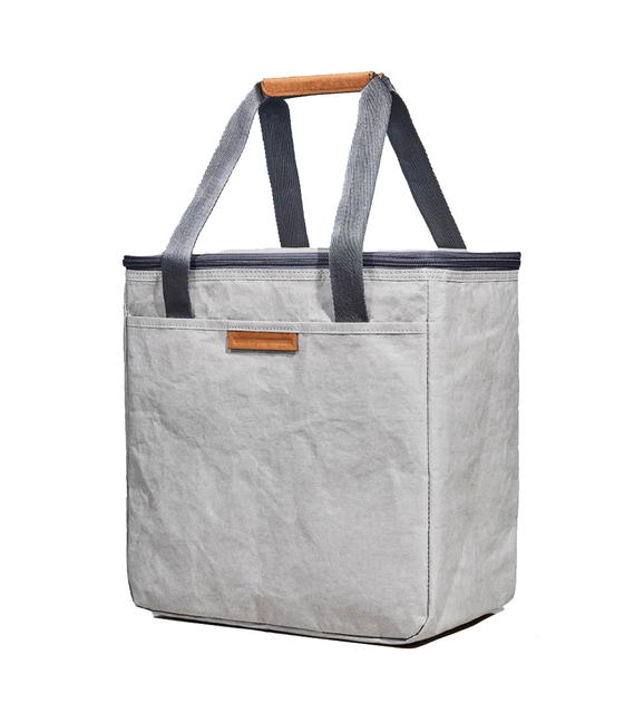 Factory Custom Wholesale Large Insulated Bag Food Eats Delivery Insulated Delivery Bag Washable Kraft Paper Lunch Bag