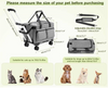 2025 Cat Carrier with Wheels Steel Wire Frame Stable Pet Trolley Bag Pet Handbag Stroller Bag Portable Car Travel Bus Subway
