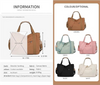 Canvas Crossbody Tote Bag for Women Laptop Work Handbag Shoulder Messenger Bag Travel