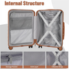 Professional Luggage Factory 3 Pcs Set Hard Luggage Fashion Travel Suitcases with Spinner Wheels