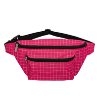 Wholesale Customizable Plaid Waist Bag Lightweight And Portable Adjustable Waist Strap Suitable for Outdoor Activities Such As Running Cycling, And Shopping
