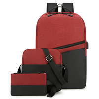 Wholesale Customized Large-Capacity Waterproof USB Laptop Backpack Sets for Business Travel