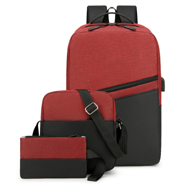 Wholesale Customized Large-Capacity Waterproof USB Laptop Backpack Sets for Business Travel