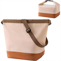 Thermal Oxford Fabric Tote Insulated Crossbody Lunch Bag with Shoulder Strap Lunch Bags for Camping Sports Travel