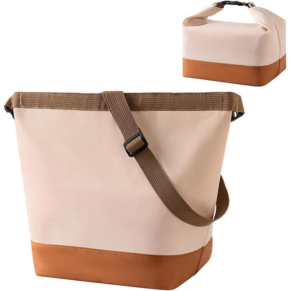 Thermal Oxford Fabric Tote Insulated Crossbody Lunch Bag with Shoulder Strap Lunch Bags for Camping Sports Travel