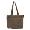 Portable Thick Padded Down Soft Nylon Quilted Shoulder Bag Large Oversized Puffer Tote Bag Puffy Shoulder Bag