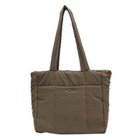 Portable Thick Padded Down Soft Nylon Quilted Shoulder Bag Large Oversized Puffer Tote Bag Puffy Shoulder Bag