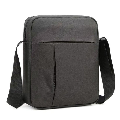 Black Travel Crossbody Bag Men Waterproof Oxford Square Adjustable Shoulder Bag