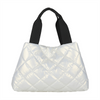 Puffer Shoulder Bag for Women Cotton Padded Tote Bag Bubble Handbag Purse Top Hand Bag