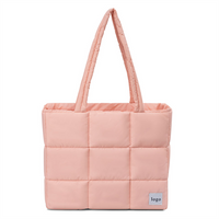 Fashion Women Large Puffer Tote Bag Soft Padded Puffer Shoulder Bag