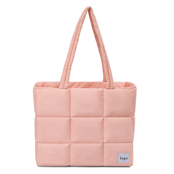 Fashion Women Large Puffer Tote Bag Soft Padded Puffer Shoulder Bag