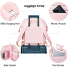 Professional Nail Polish Organizer Bag Multifunctional Travel Backpack with USB Charging Port for Nail Techs Supplies