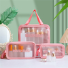 Wholesale Frosted Cosmetic Toiletry Clear PVC Makeup Bag Make Up Box Custom Gift Bag Portable Case&Bag