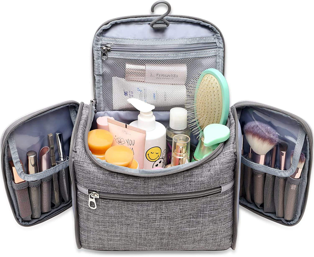 Amazon's new color printing portable Large capacity multifunction hanging toiletry bag travel cosmetics storage bag