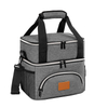 Custom Dual Compartment Insulated Lunch Cooler Bag for Men And Women Large Cooler Tote Bag with Shoulder Strap