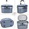 Insulated Strong Aluminum Frame Picnic Basket Cooler Bag Lunch Box Insulated Large Cooler Bag with Aluminium Handle