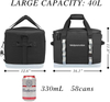 Collapsible Cooler Bag with Shoulder Strap Insulated Leak Proof 58 Cans Portable Soft Beverage Tote with Bottle Opener
