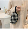 Wholesale Luxury Stripes Houndstooth Cosmetic Bag Zip Up Toiletry Travel Pouch Makeup Bag