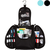 Wholesale Custom Logo Waterproof Black Cosmetic Organizer Makeup Container Hanging Travel Toiletry Bag for Men