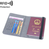 Stocked Vintage Blank Vaccine Passport Holder PU Leather Travel Wallet Purse RFID Credit Card Case for Men