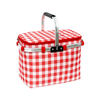 custom promotional collapsible picnic basket folding insulated cooler basket for picnic beach