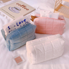 Small Makeup Bag Plush Pencil Case Multi-functional Capacity Bag Zipper Pouch Cosmetic Bag